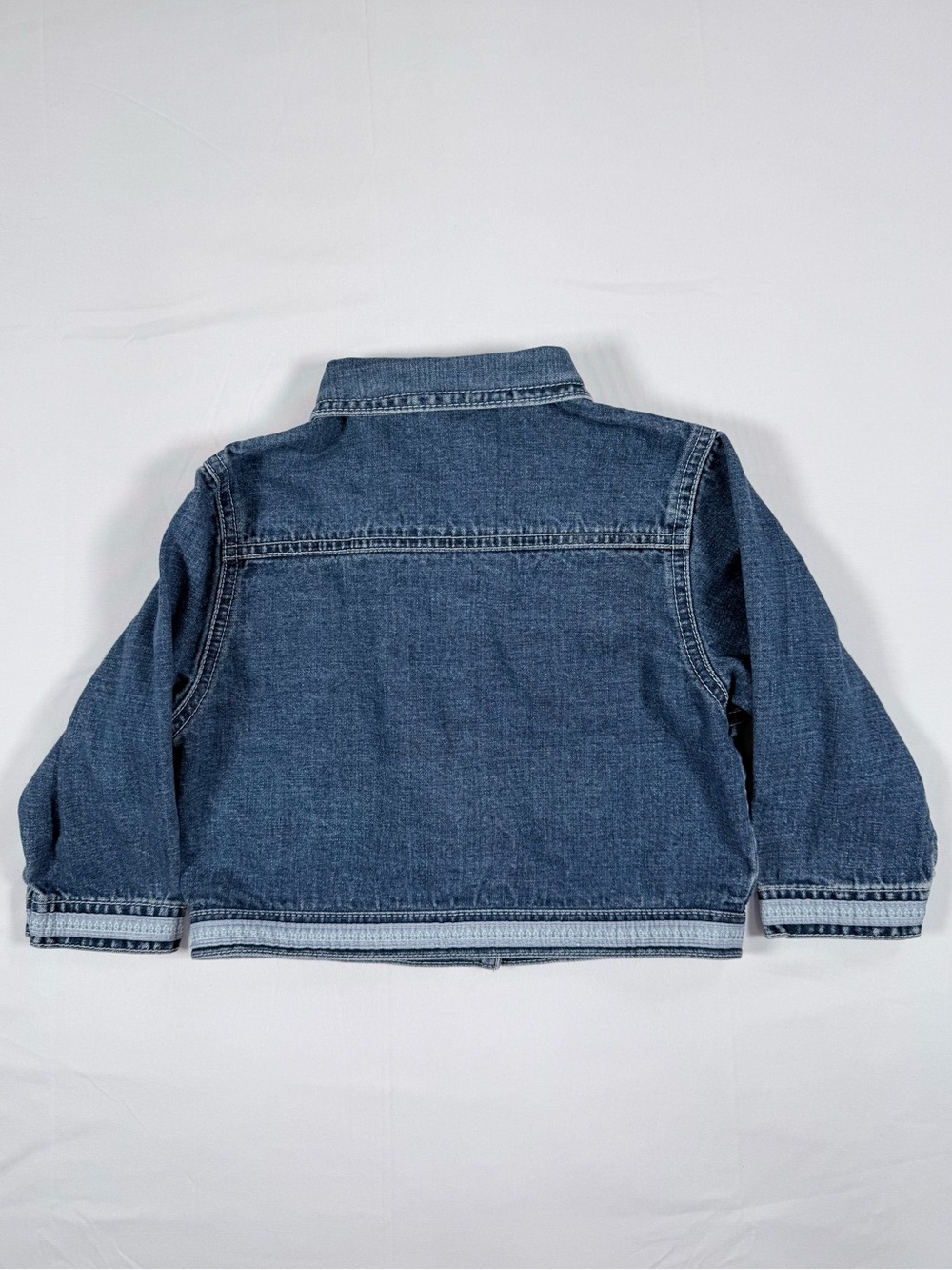 VINTAGE GYMBOREE Girls Forget Me Not Denim Trucker Jacket 3T Y2K Cottagecore 90s - Picture 9 of 12